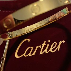 Rose gold with sparkles love brazalete